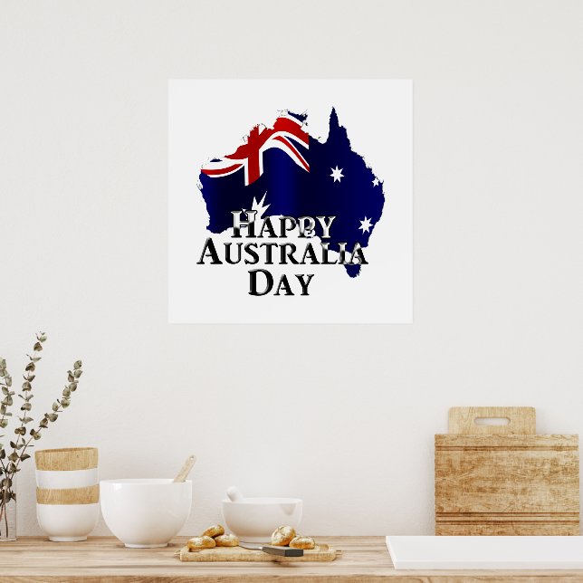 Happy Australia Day Poster (Kitchen)