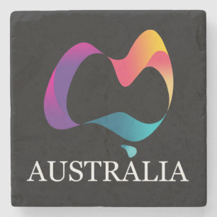 Happy Australia day Stone Coaster