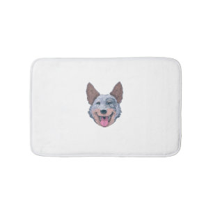 Happy Australian Cattle Dog Bath Mat