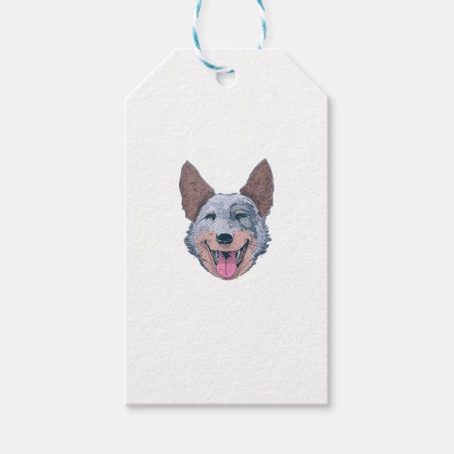 Happy Australian Cattle Dog  Gift Tags (Front)