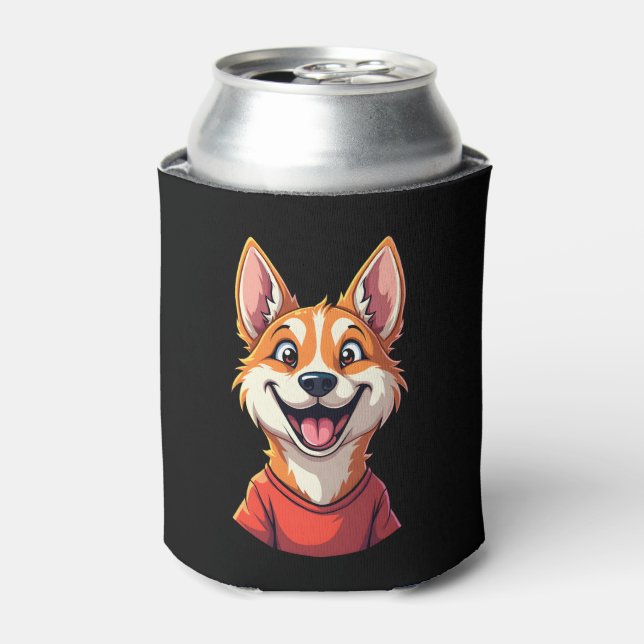 Happy Australian Cattle Dog Tank Top Can Cooler (Can Front)