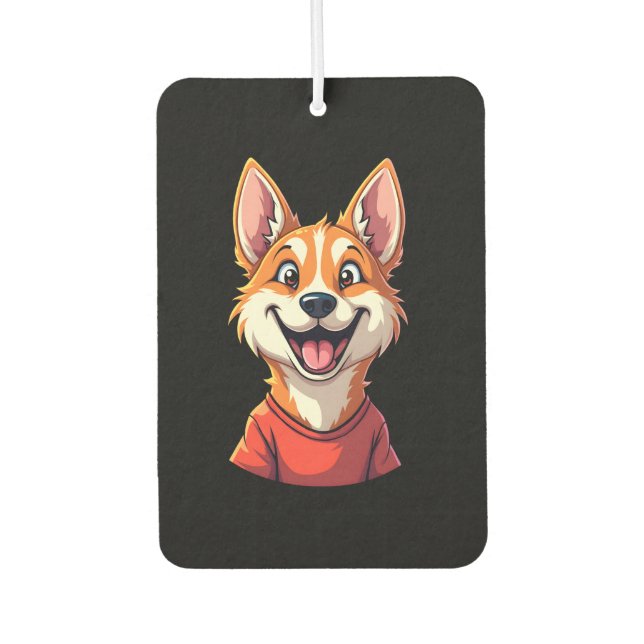 Happy Australian Cattle Dog Tank Top Car Air Freshener (Front)