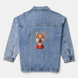 Happy Australian Cattle Dog Tank Top Denim Jacket