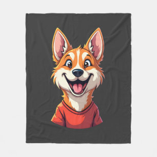 Happy Australian Cattle Dog Tank Top Fleece Blanket
