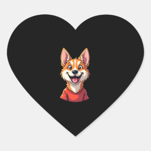 Happy Australian Cattle Dog Tank Top Heart Sticker