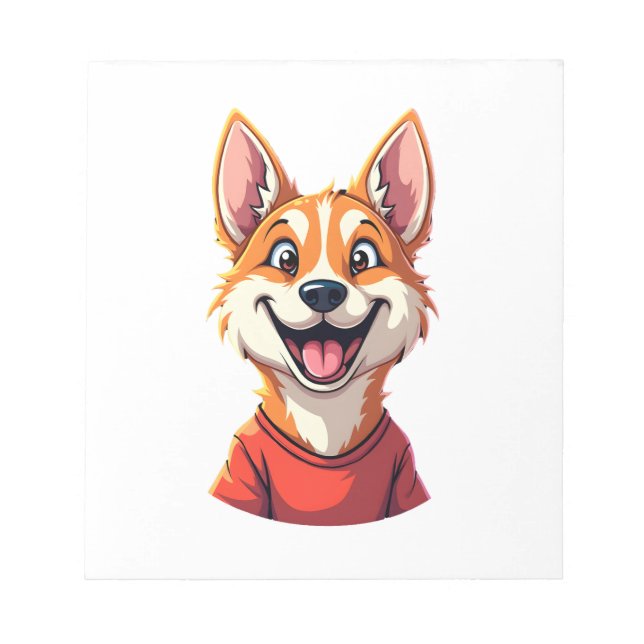 Happy Australian Cattle Dog Tank Top Notepad (Front)