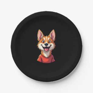 Happy Australian Cattle Dog Tank Top Paper Plate
