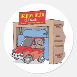 Happy Auto Car Wash Stickers