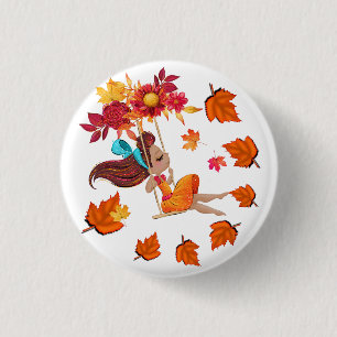 Happy Autumn  3 Cm Round Badge
