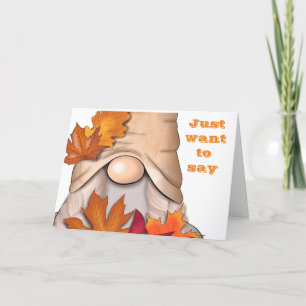 HAPPY **AUTUMN BIRTHDAY** TO YOU FROM GNOME! HOLID HOLIDAY CARD