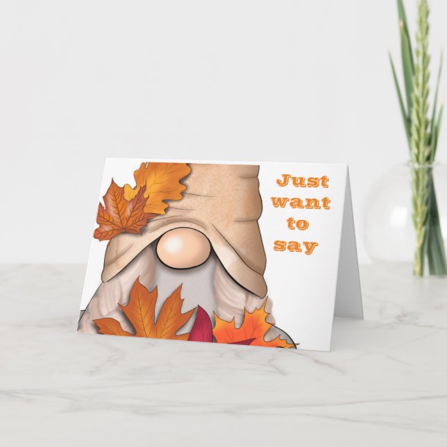 HAPPY **AUTUMN BIRTHDAY** TO YOU FROM GNOME! HOLID HOLIDAY CARD (Front)