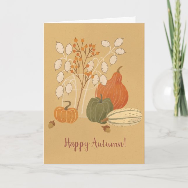 Happy Autumn Greeting Card (Front)