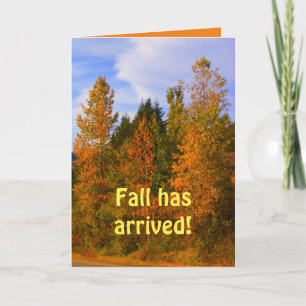 Happy Autumn Greeting Card, Pretty Fall Mountains Card