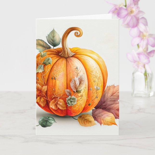 Happy Autumn - Happy Halloween Card (Orchid)