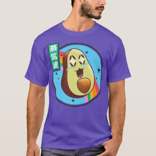 Happy Avocado Retro Japan Style 80s Otaku Vaporwav T-Shirt