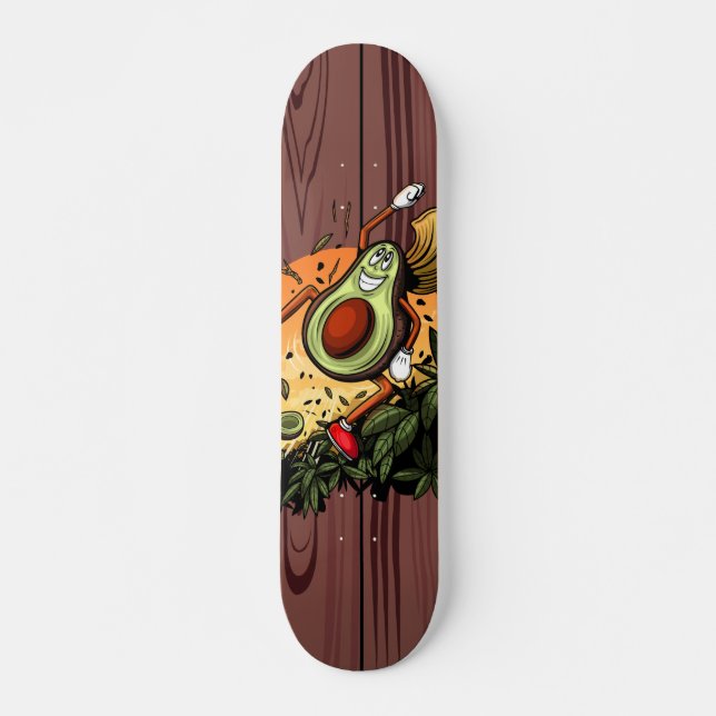 Happy Avocado Skateboard (Front)