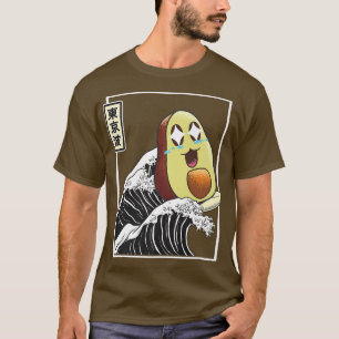 Happy Avocado Surfing Japan Kanagawa Wave Kawaii A T-Shirt