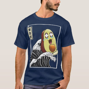 Happy Avocado Surfing Japan Kanagawa Wave Kawaii A T-Shirt