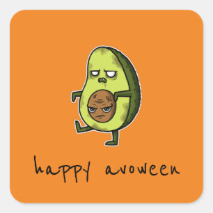 Happy Avoween - Funny Avocado Halloween Sticker