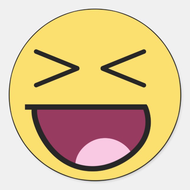 Happy Awesome Face Sticker (Front)