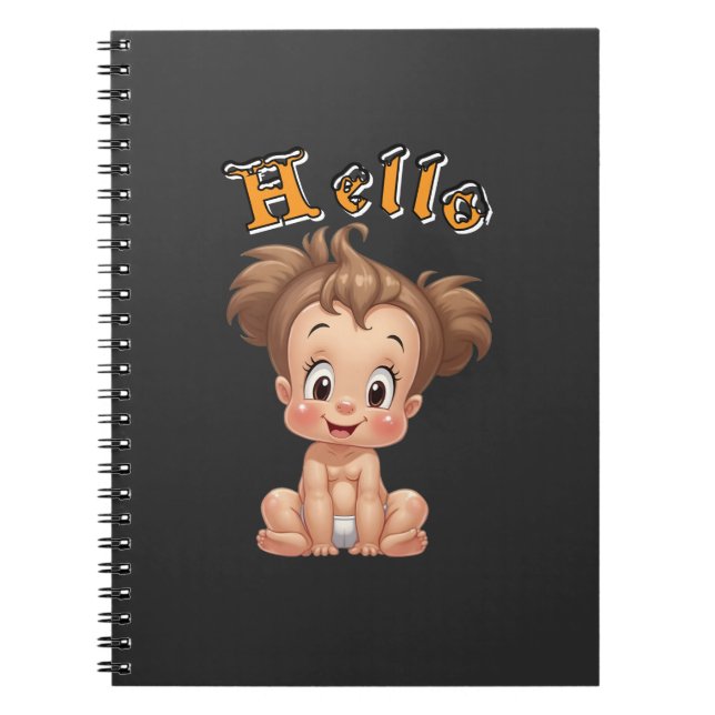 happy baby joy, and happiness. notebook (Front)