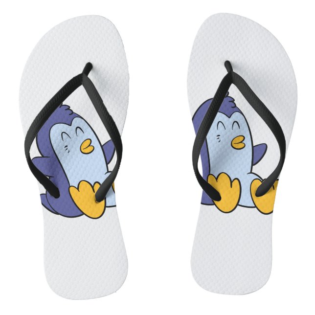 Happy Baby penguin | choose background colour Flip Flops (Footbed)