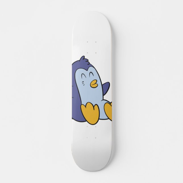Happy Baby penguin | choose background colour Skateboard (Front)