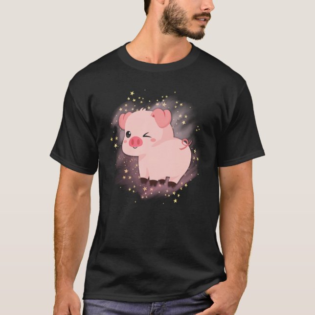 Happy Baby Piggy Night T-Shirt (Front)