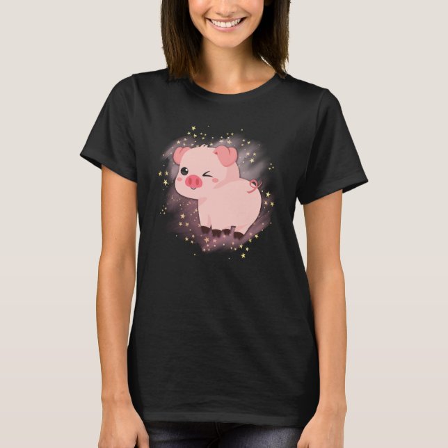 Happy Baby Piggy Night T-Shirt (Front)