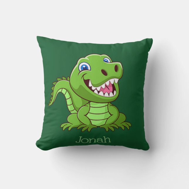 Happy Baby T-Rex Dinosaur Cushion (Front)