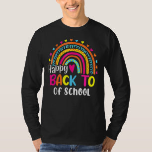 Happy Back To Of School Colourful Rainbow Heart Gi T-Shirt