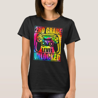 Happy Back To School 2nd Grade Level Unlocked Tie T-Shirt