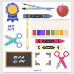 Happy Back To School Days Crayons Paint