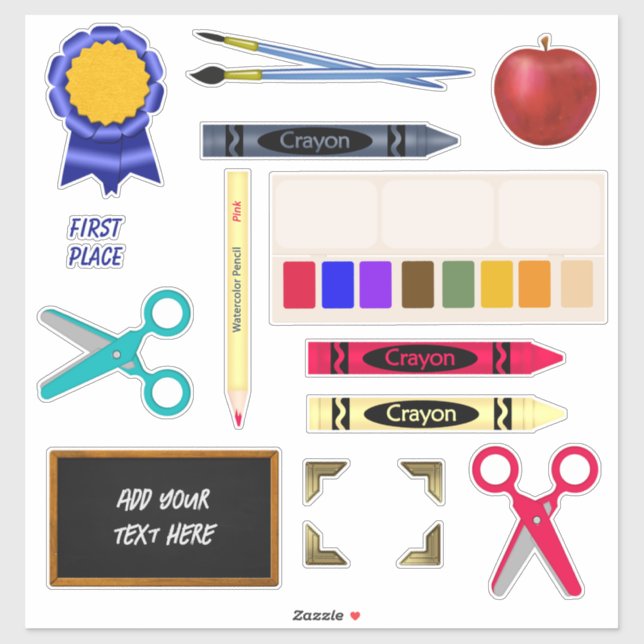 Happy Back To School Days Crayons Paint (Sheet)