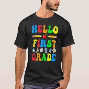 Happy Back To School Hello 1st Grade Team 1st Grad T-Shirt