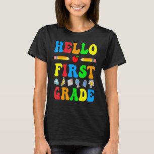 Happy Back To School Hello 1st Grade Team 1st Grad T-Shirt