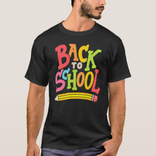 Happy Back To School Pencil Colourful Teacher Boy T-Shirt