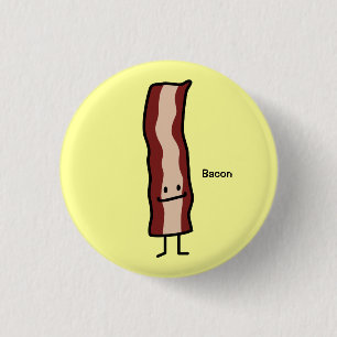 Happy Bacon Smirk Classic Design 3 Cm Round Badge