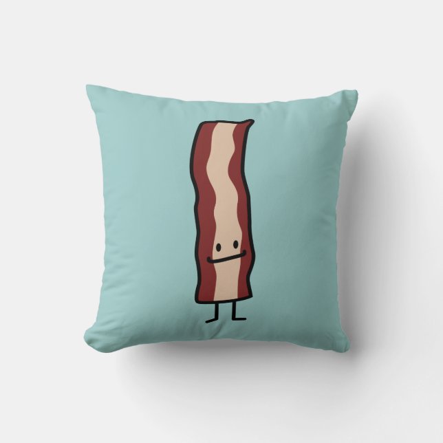 Happy Bacon Smirk Classic Design Cushion (Front)