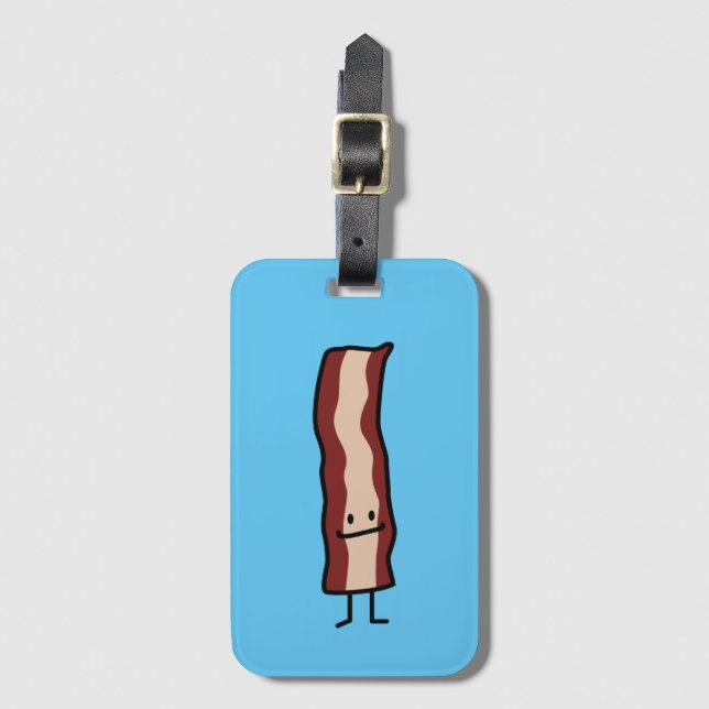Happy Bacon Smirk Classic Design Luggage Tag (Front Vertical)