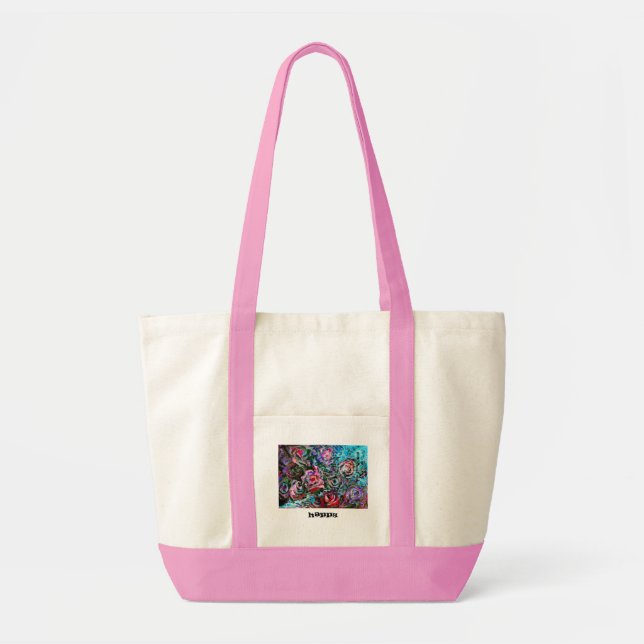 HAPPY  Bag with semi-abstract roses (Front)