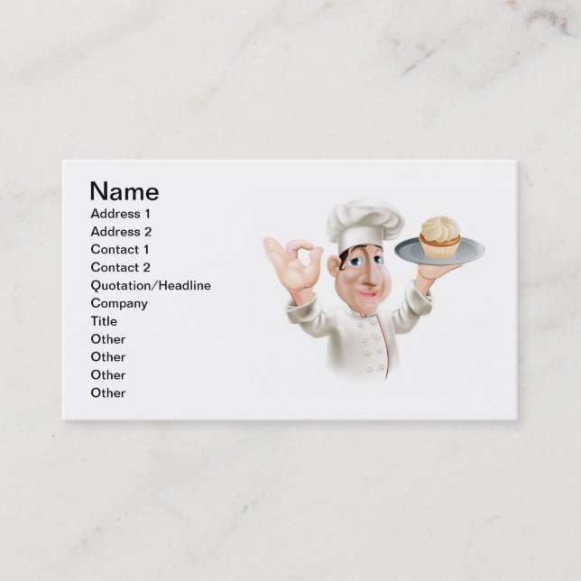 Happy baker business card (Front)