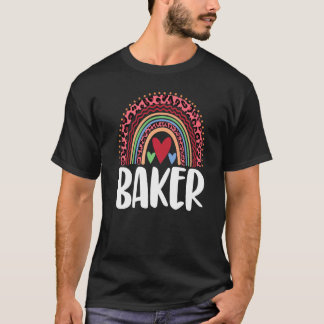 Happy Baker Rainbow Women Leopard Rainbow Love 1 T-Shirt