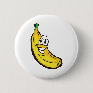 happy banana 6 cm round badge