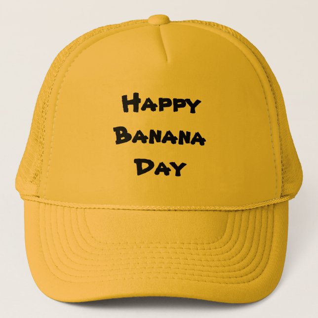 Happy Banana Day Trucker Hat (Front)