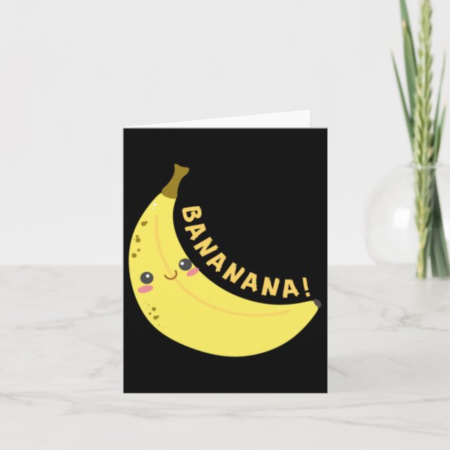 Happy Banana Sticker  Card (Front)
