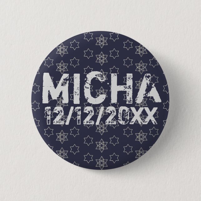 Happy Bar Mitzvah! 6 Cm Round Badge (Front)