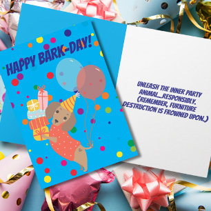 Happy Bark-Day Funny Dachshund Birthday Card
