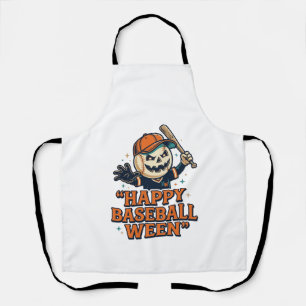 Happy Baseball Ween Vintage Halloween Baseball Des Apron