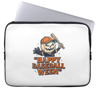Happy Baseball Ween Vintage Halloween Baseball Des Laptop Sleeve